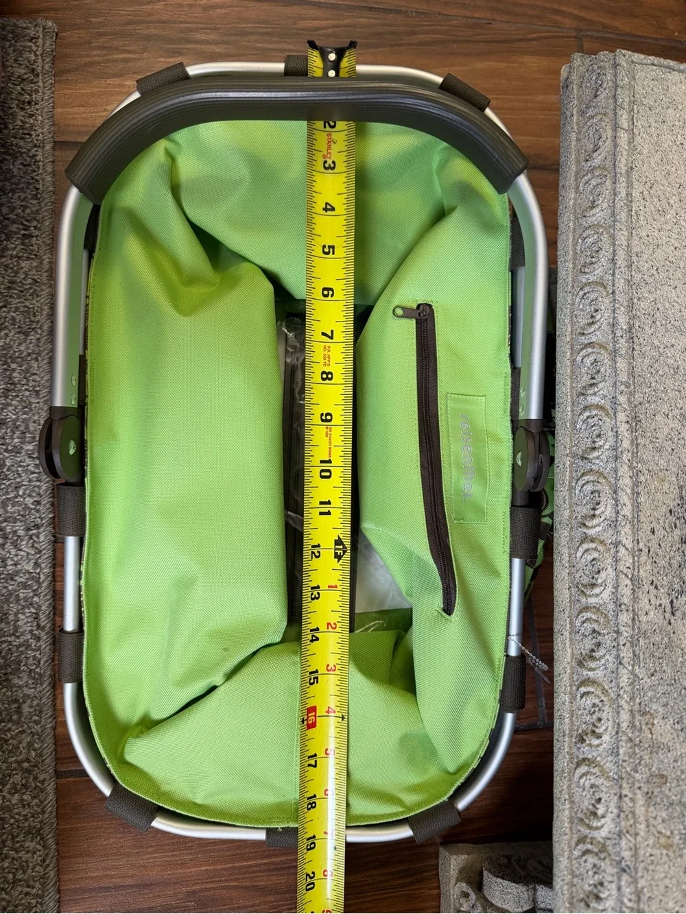 Green & Brown Floral Market Basket / Picnic Basket